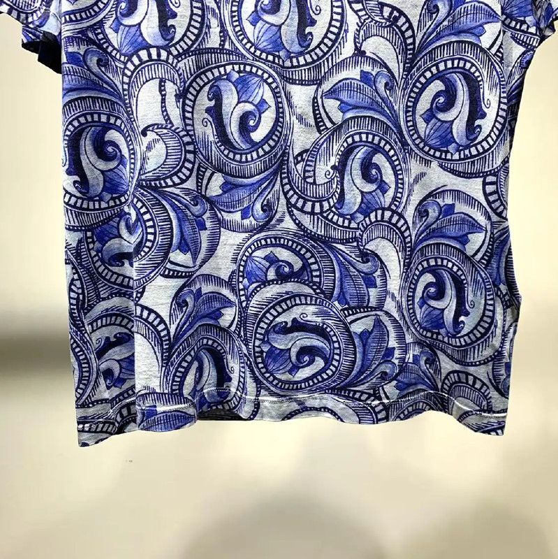 Versace Versace Blue Cotton XXXL Men's T-Shirt 0089 Size US XXL / EU 58 / 5 - 4 Thumbnail