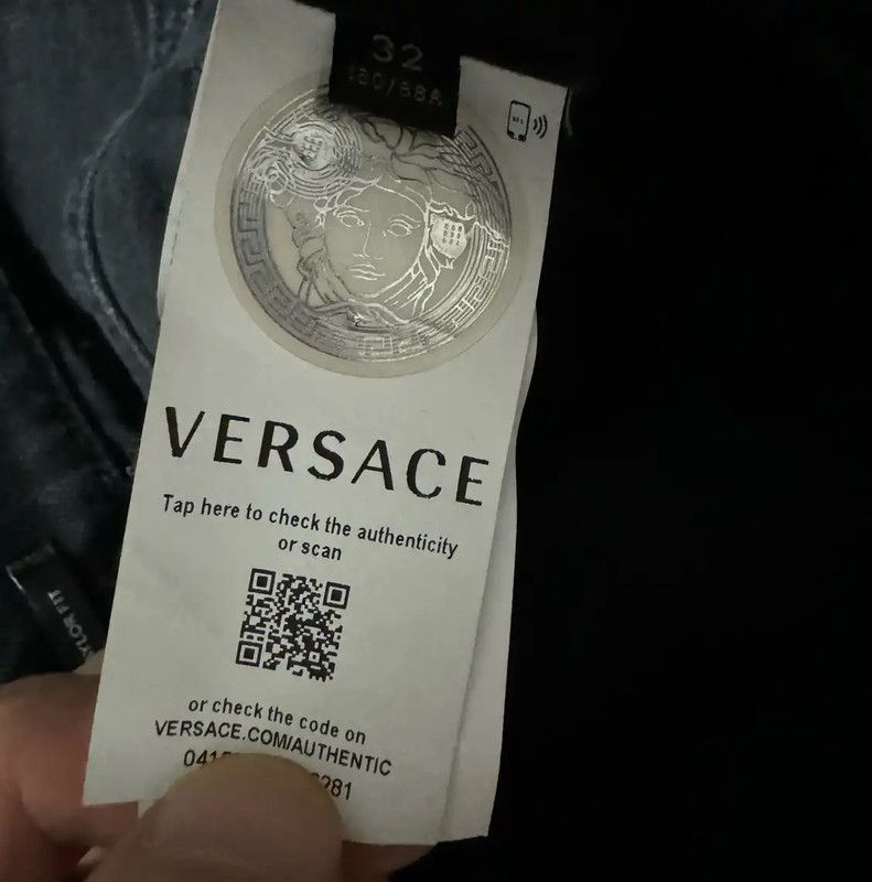 Versace Versace Black Cotton Medusa Men's Casual Pants 0089 Size US 32 / EU 48 - 5 Thumbnail