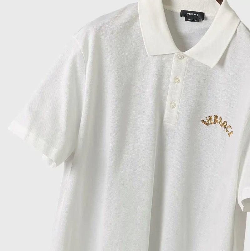 Versace Versace Summer XXXL Cotton Logo Polo Shirt 0089 Size US XXL / EU 58 / 5 - 5 Thumbnail