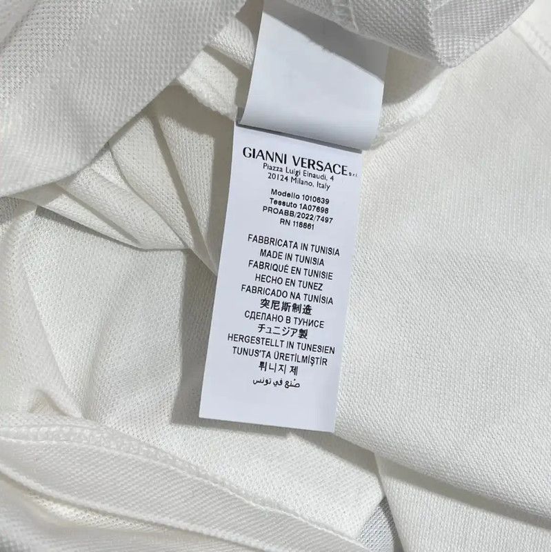 Versace Versace Summer XXXL Cotton Logo Polo Shirt 0089 Size US XXL / EU 58 / 5 - 7 Thumbnail