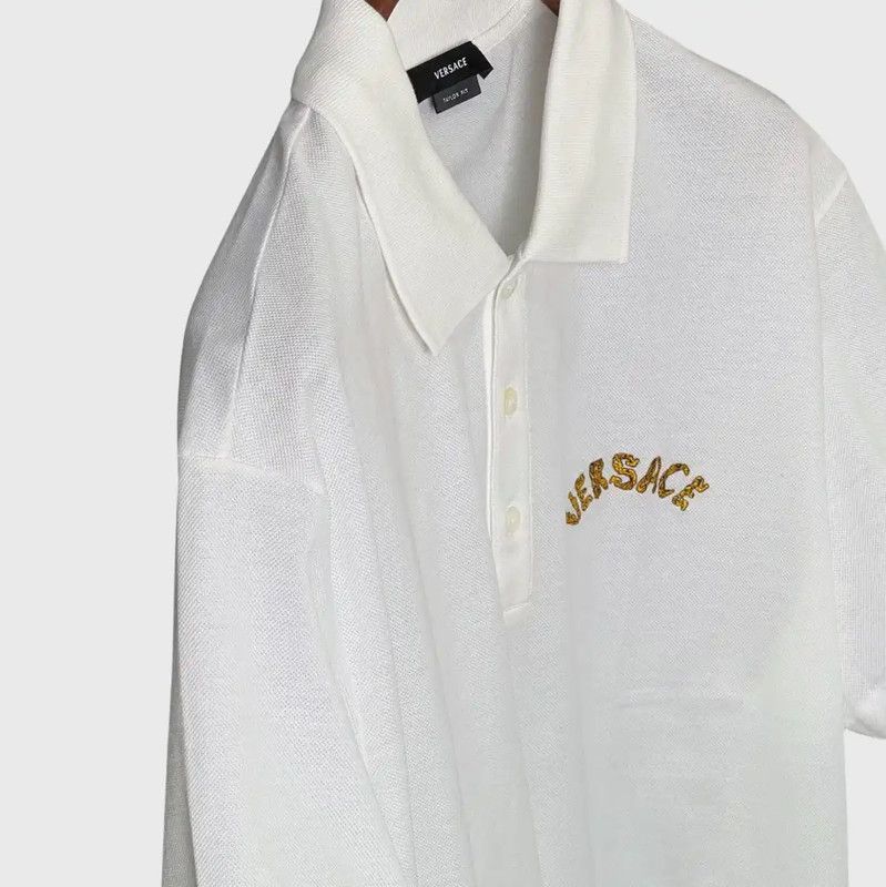 Versace Versace Summer XXXL Cotton Logo Polo Shirt 0089 Size US XXL / EU 58 / 5 - 6 Thumbnail