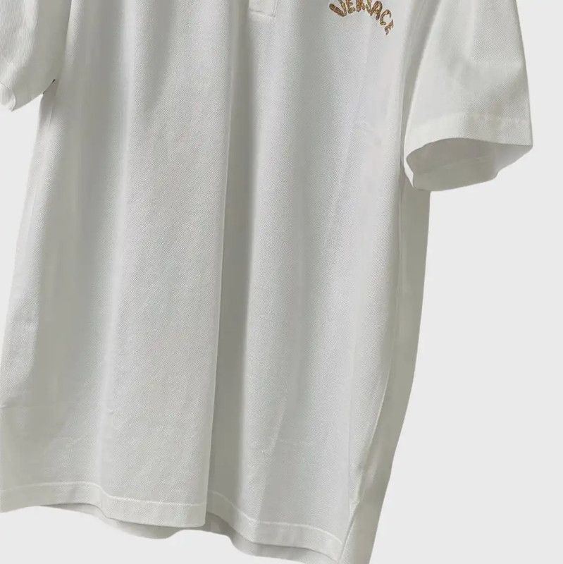 Versace Versace Summer XXXL Cotton Logo Polo Shirt 0089 Size US XXL / EU 58 / 5 - 4 Thumbnail