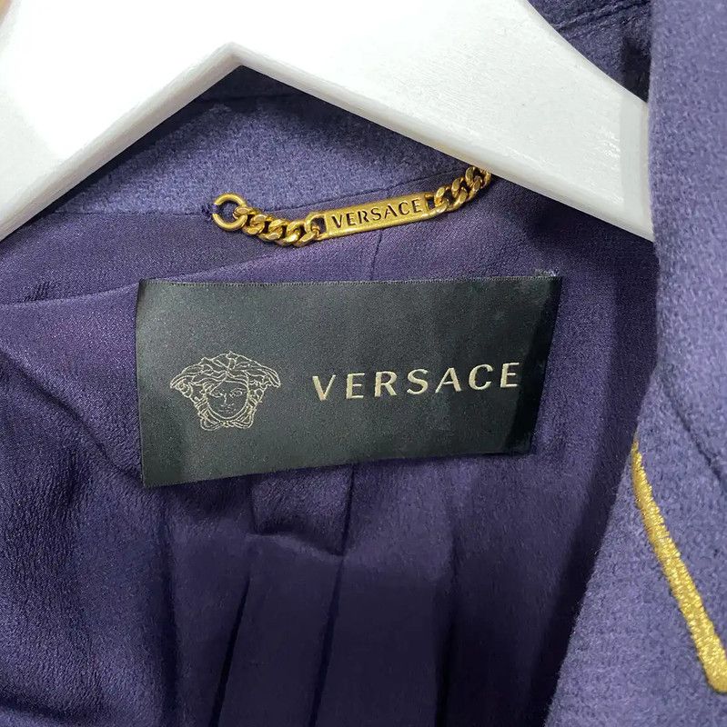 Versace Versace Deep Blue Long Coat for Men 0089 Size US M / EU 48-50 / 2 - 7 Thumbnail