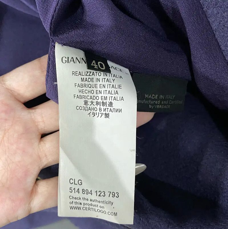 Versace Versace Deep Blue Long Coat for Men 0089 Size US M / EU 48-50 / 2 - 8 Thumbnail