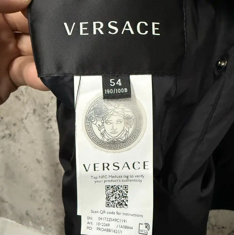 Versace Versace Color Block Men’s Mid-Length Down Jacket 0089 Size US M / EU 48-50 / 2 - 8 Thumbnail