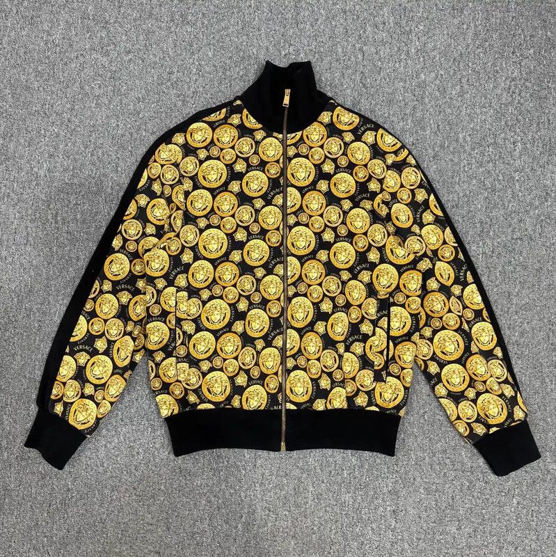 Versace Versace Multi-Color Cotton Men's Outerwear 0089 Size US M / EU 48-50 / 2 - 2 Thumbnail