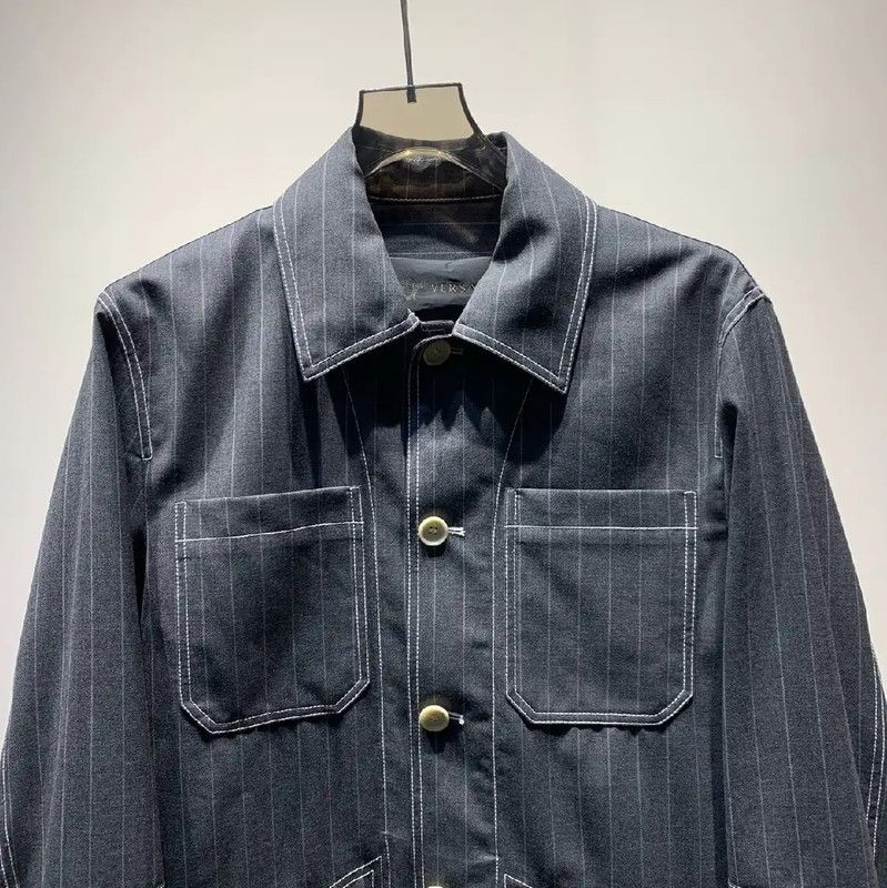 Versace Versace Cotton Denim Jacket for Men 0089 Size US M / EU 48-50 / 2 - 5 Thumbnail