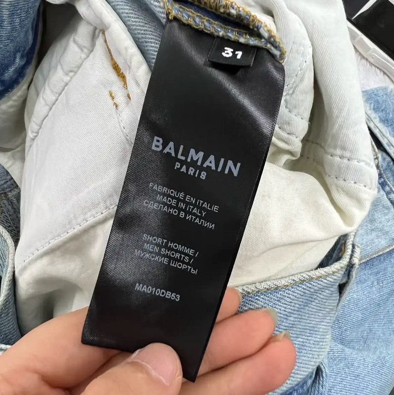 Balmain Balmain Summer Blue Cotton Men’s Shorts 0089 Size US 30 / EU 46 - 4 Thumbnail