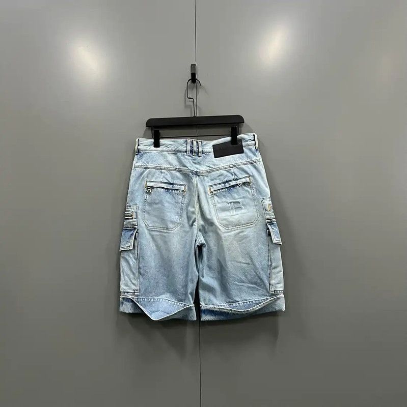 Balmain Balmain Summer Blue Cotton Men’s Shorts 0089 Size US 30 / EU 46 - 2 Thumbnail