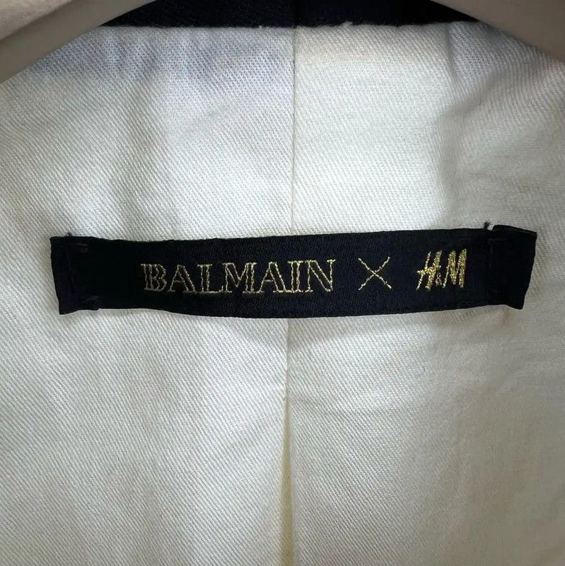 Balmain Balmain Men's White Cotton Jacket 0089 Size US M / EU 48-50 / 2 - 3 Thumbnail