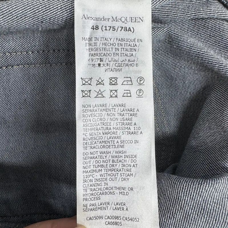 Alexander McQueen Alexander McQueen Casual Dark Blue Cotton Pants 0089 Size US 32 / EU 48 - 4 Thumbnail