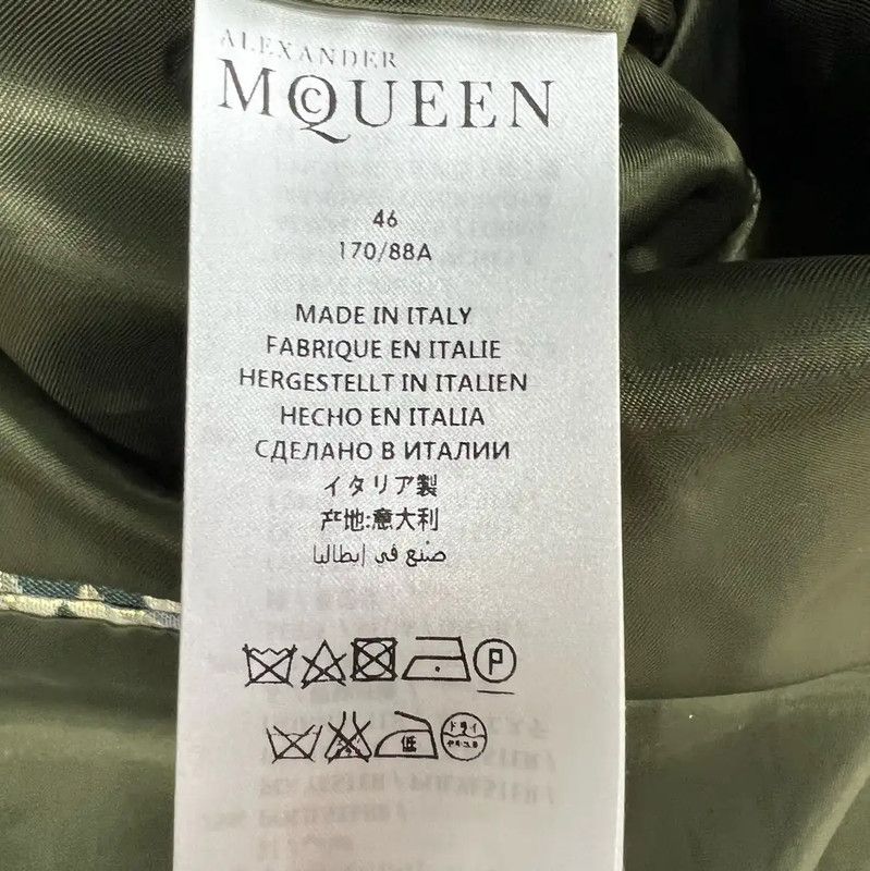 Alexander McQueen Alexander McQueen Green Cotton Men's Jacket 0089 Size US M / EU 48-50 / 2 - 5 Thumbnail