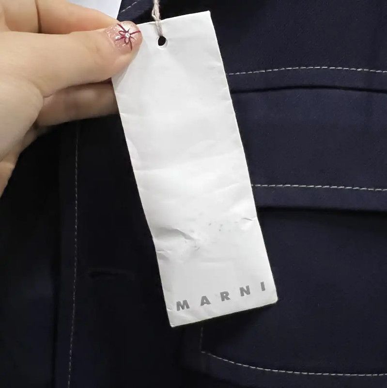 Marni Marni Navy Blue Cotton Long Sleeve Jacket 0089 Size US M / EU 48-50 / 2 - 5 Thumbnail