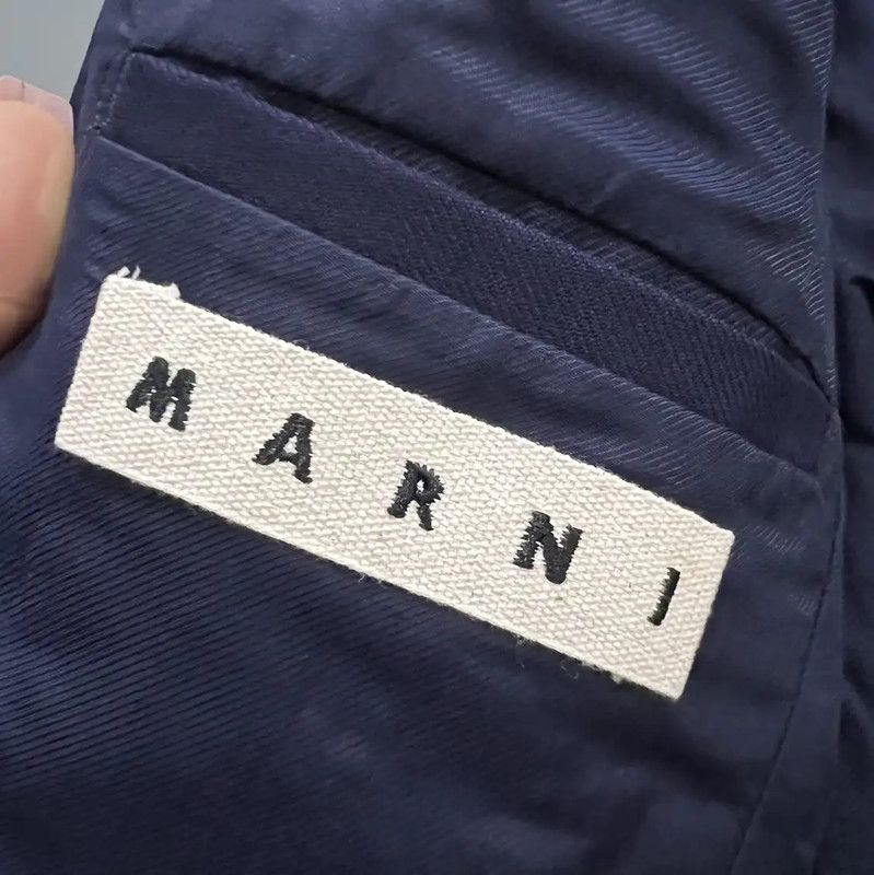 Marni Marni Navy Blue Cotton Long Sleeve Jacket 0089 Size US M / EU 48-50 / 2 - 3 Thumbnail
