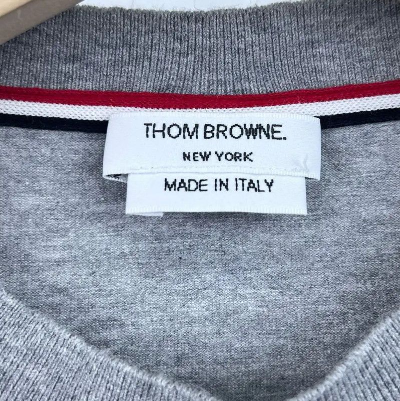 Thom Browne Thom Browne Men's Gray Cotton T-shirt 0089 Size US M / EU 48-50 / 2 - 3 Thumbnail