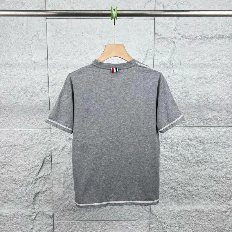 Thom Browne Thom Browne Men's Gray Cotton T-shirt 0089 Size US M / EU 48-50 / 2 - 2 Thumbnail
