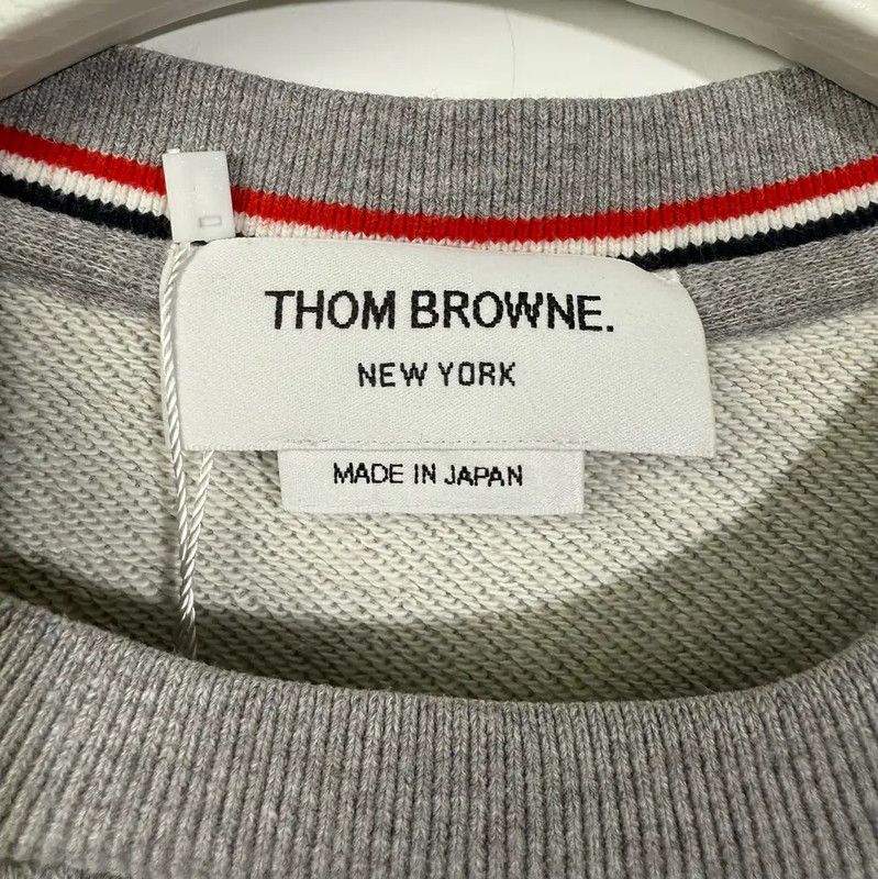 Thom Browne Thom Browne Gray Cotton Men's Sweatshirt 0089 Size US M / EU 48-50 / 2 - 3 Thumbnail