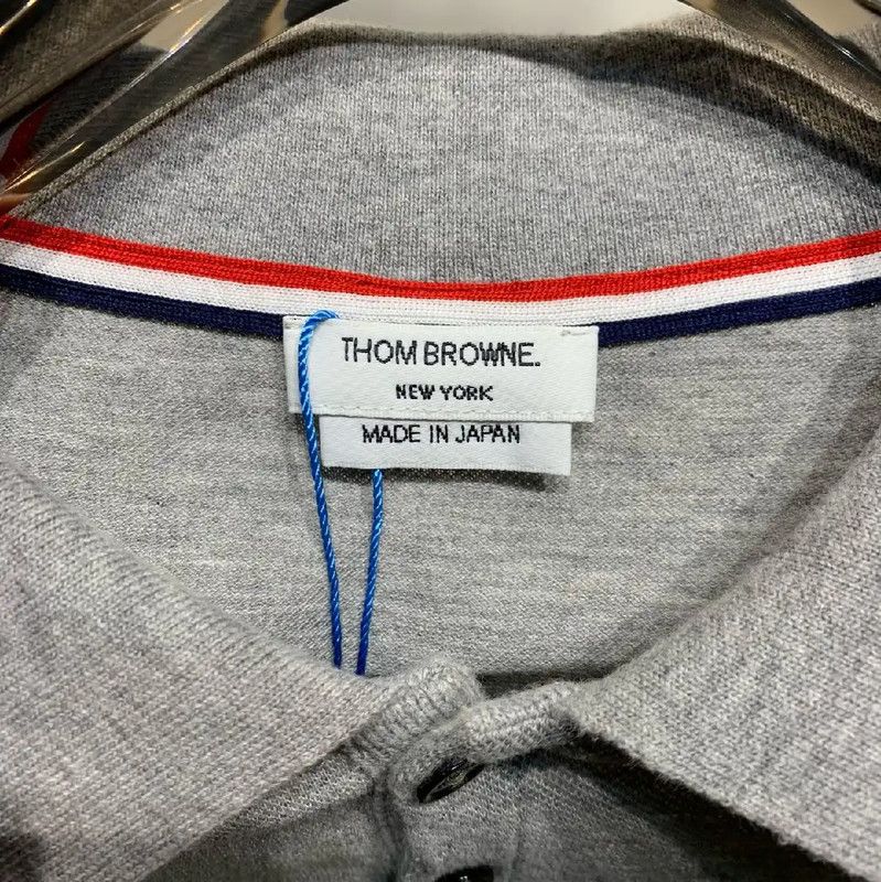 Thom Browne Thom Browne Gray Cotton Men's Polo Shirt 0089 Size US M / EU 48-50 / 2 - 2 Thumbnail