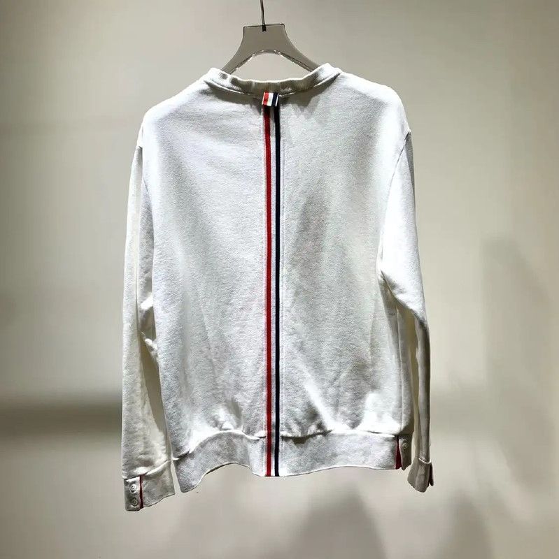 Thom Browne Thom Browne White Cotton Men's Sweatshirt 0089 Size US M / EU 48-50 / 2 - 6 Thumbnail