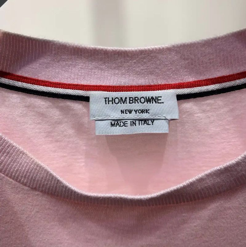 Thom Browne Thom Browne Pink Cotton Men's T-Shirt 0089 Size US M / EU 48-50 / 2 - 3 Thumbnail