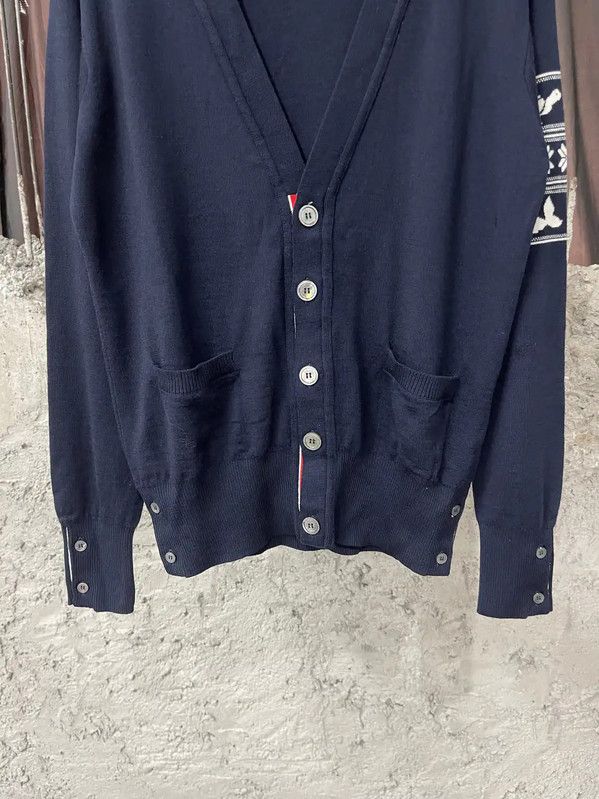 Thom Browne Thom Browne Blue Long Sleeve Cardigan for Men 0089 Size US M / EU 48-50 / 2 - 4 Thumbnail