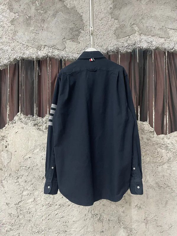 Thom Browne Thom Browne Blue Striped Long Sleeve Shirt 0089 Size US M / EU 48-50 / 2 - 2 Thumbnail