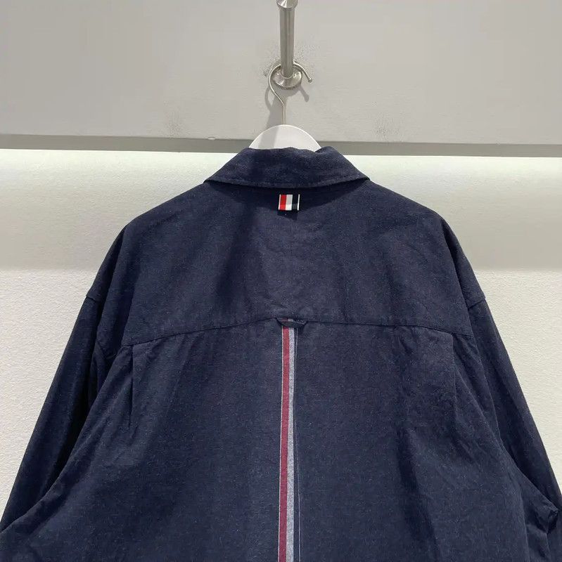 Thom Browne Thom Browne Navy Cotton Long Sleeve Shirt 0089 Size US M / EU 48-50 / 2 - 3 Thumbnail