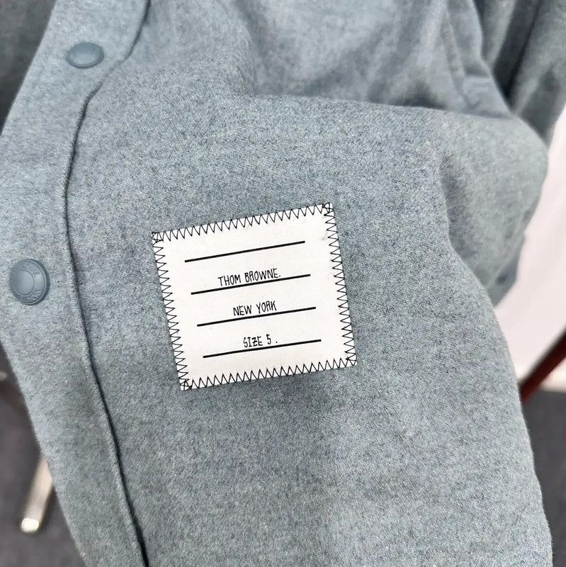 Thom Browne Thom Browne Gray-Blue Wool Blend Cardigan 0089 Size US XXL / EU 58 / 5 - 3 Thumbnail