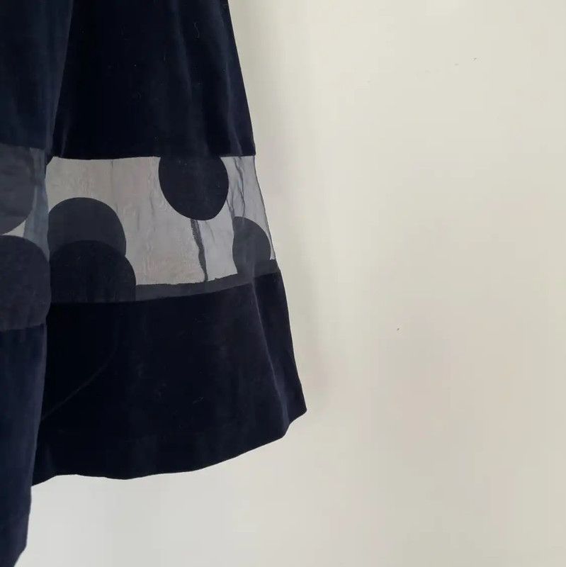 Comme des Garcons COMME des GARÇONS Navy Blue Polyester Skirt 0089 Size 28" / US 6 / IT 42 - 3 Thumbnail