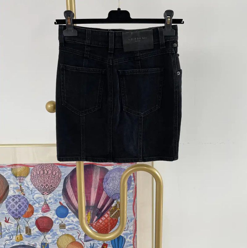 Givenchy Givenchy Black Cotton Mini Skirt for Women 0089 Size 23" - 2 Thumbnail