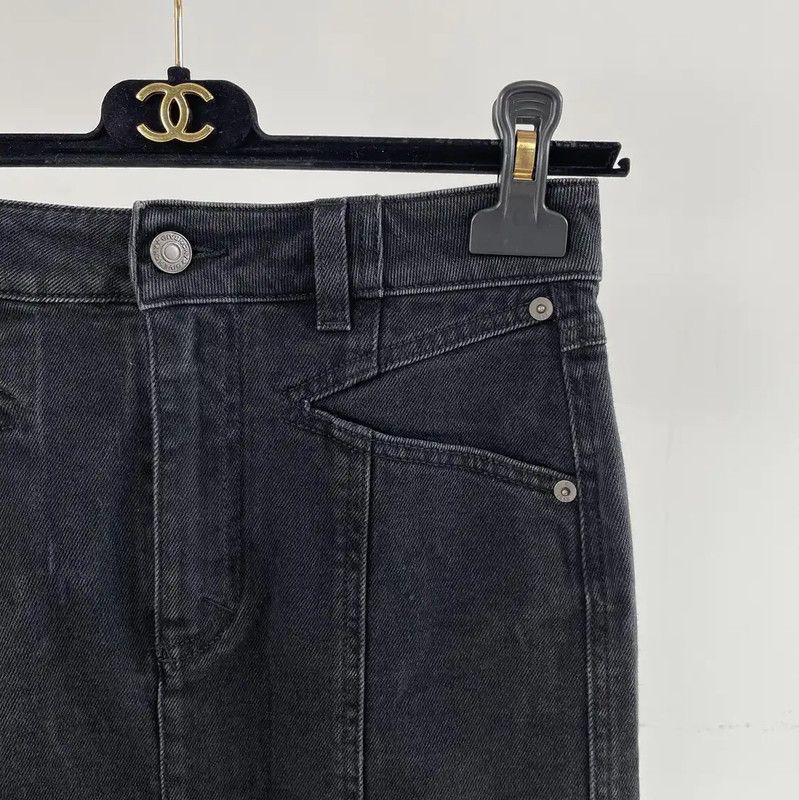 Givenchy Givenchy Black Cotton Mini Skirt for Women 0089 Size 23" - 3 Thumbnail
