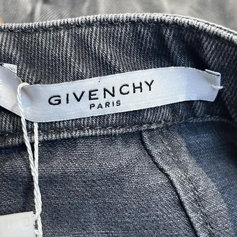 Givenchy Givenchy Gray Cotton A-Line Skirt Summer Edition 0089 Size 23" - 3 Thumbnail