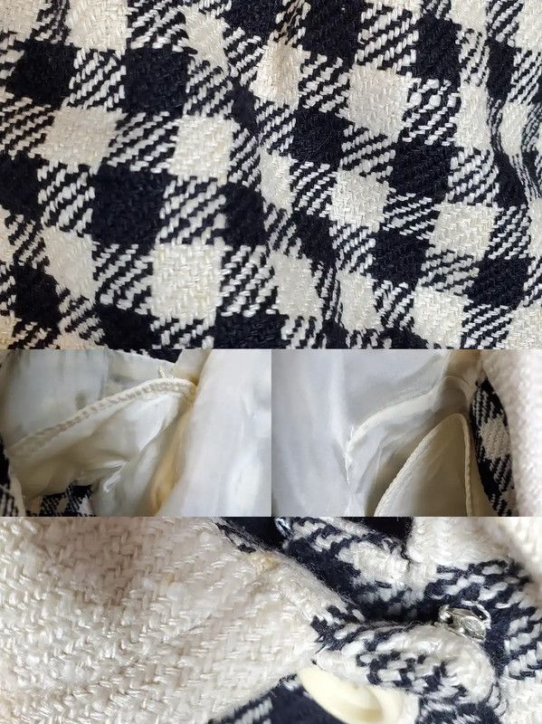 Givenchy Givenchy Black Silk Gingham Short Sleeve Cardigan 0089 Size M / US 6-8 / IT 42-44 - 9 Thumbnail