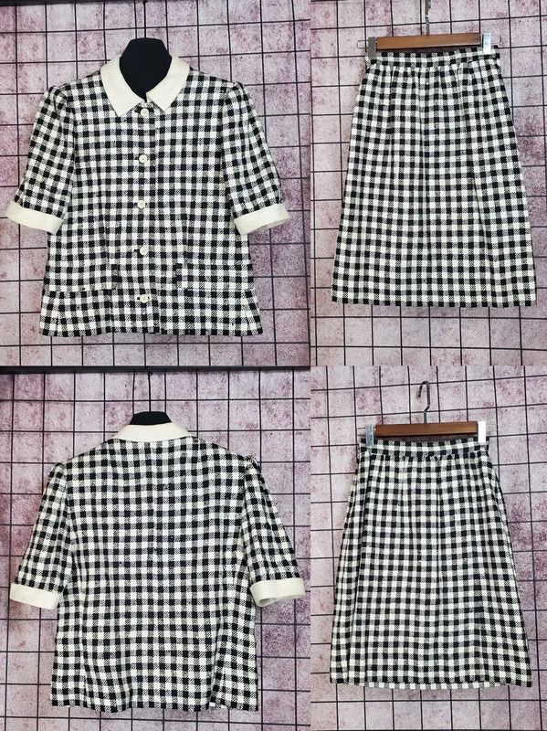 Givenchy Givenchy Black Silk Gingham Short Sleeve Cardigan 0089 Size M / US 6-8 / IT 42-44 - 3 Thumbnail