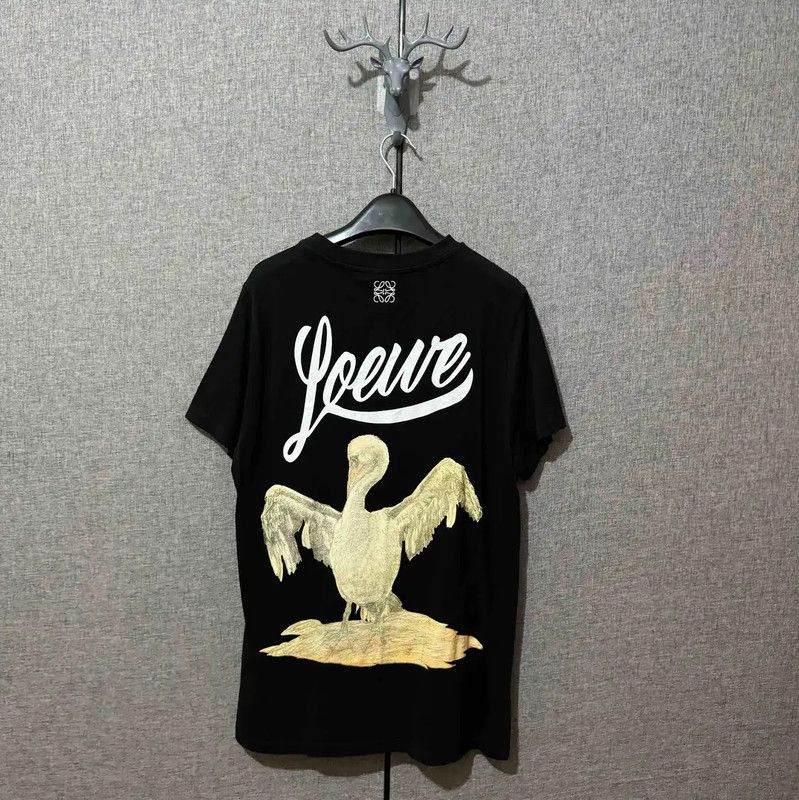Loewe Loewe Black Cotton Embroidered Logo T-Shirt 0089 Size M / US 6-8 / IT 42-44 - 2 Thumbnail