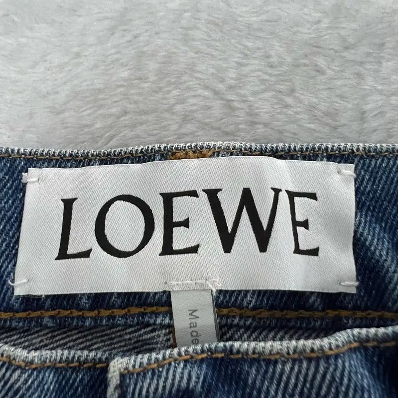 Loewe Loewe Blue Cotton Casual Pants for Women 0089 Size 28" / US 6 / IT 42 - 4 Thumbnail
