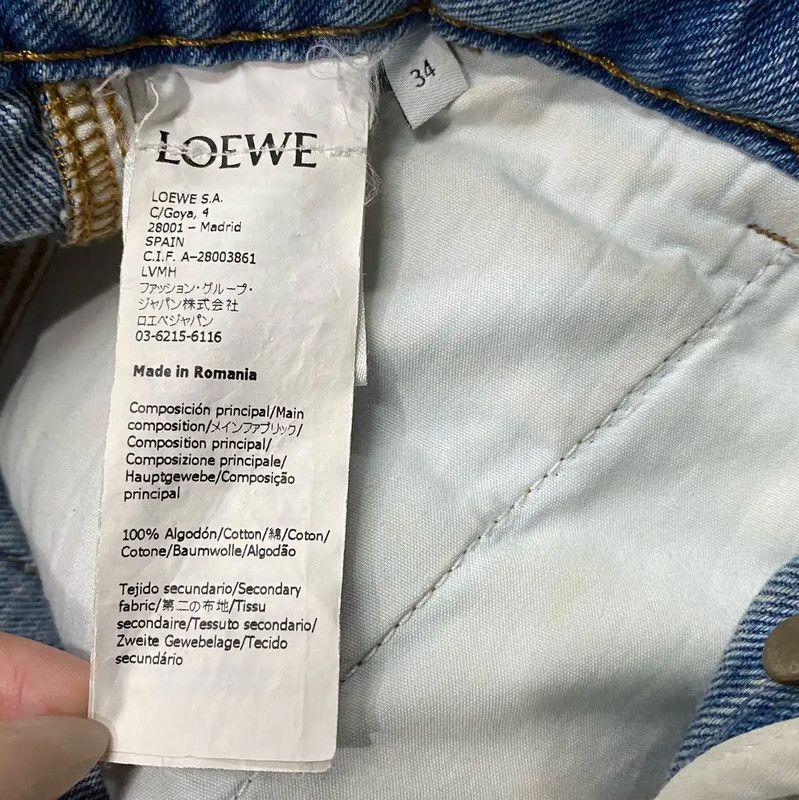 Loewe Loewe Blue Denim Pants for Women 0089 Size 28" / US 6 / IT 42 - 8 Thumbnail