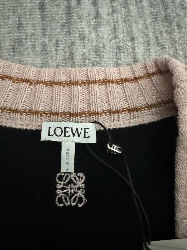 Loewe Loewe Black Wool Knit Cardigan with Embroidery 0089 Size XS / US 0-2 / IT 36-38 - 3 Thumbnail