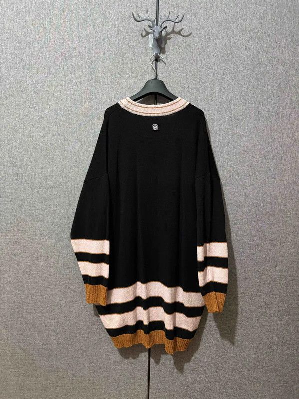 Loewe Loewe Black Wool Knit Cardigan with Embroidery 0089 Size XS / US 0-2 / IT 36-38 - 2 Thumbnail