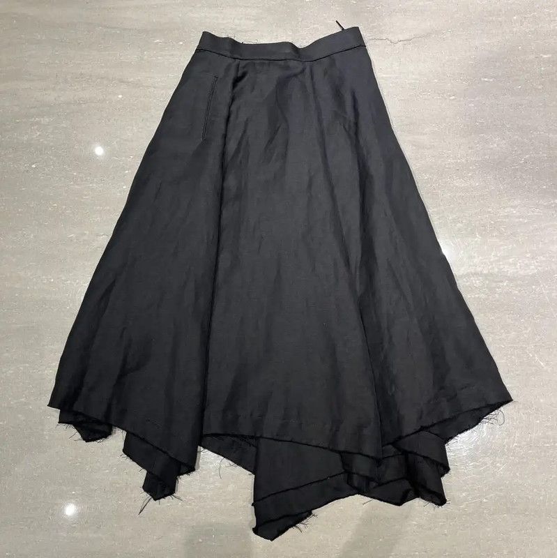 Loewe Loewe Irregular Black Midi Skirt for Women 0089 Size 28" / US 6 / IT 42 - 2 Thumbnail