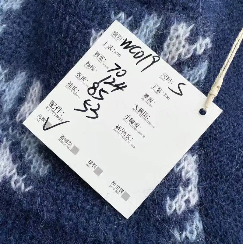 Loewe Loewe Deep Blue Mohair Women's Cardigan 0089 Size S / US 4 / IT 40 - 7 Thumbnail