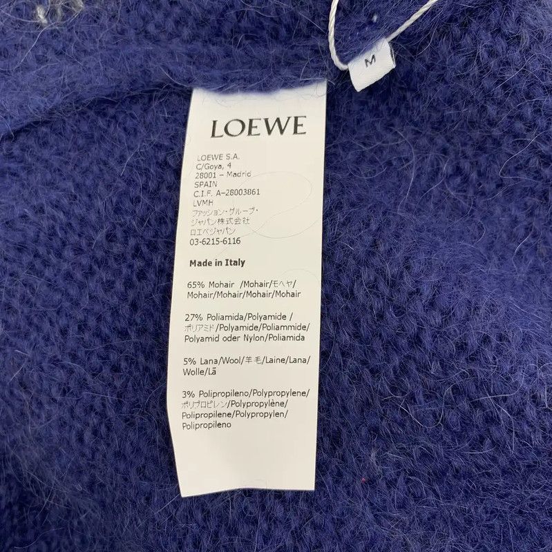 Loewe Loewe Navy Blue Mohair Women's Cardigan 0089 Size M / US 6-8 / IT 42-44 - 8 Thumbnail