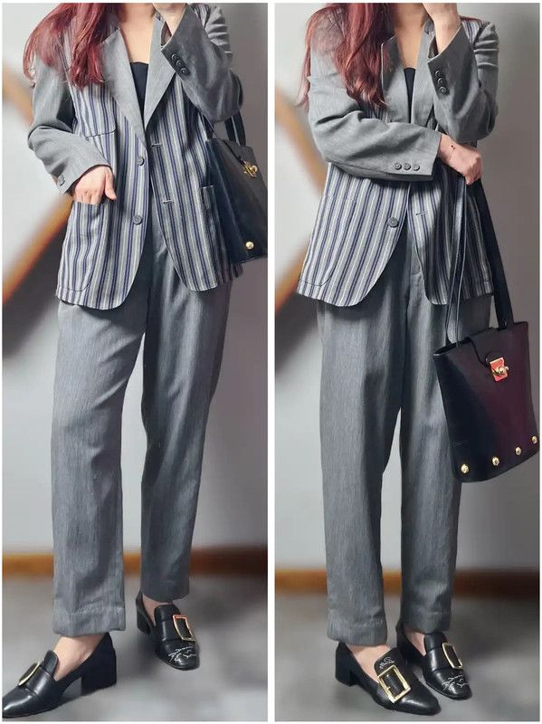 Dior Dior Women's Colorblock Wool Casual Pants 0089 Size 28" / US 6 / IT 42 - 6 Thumbnail