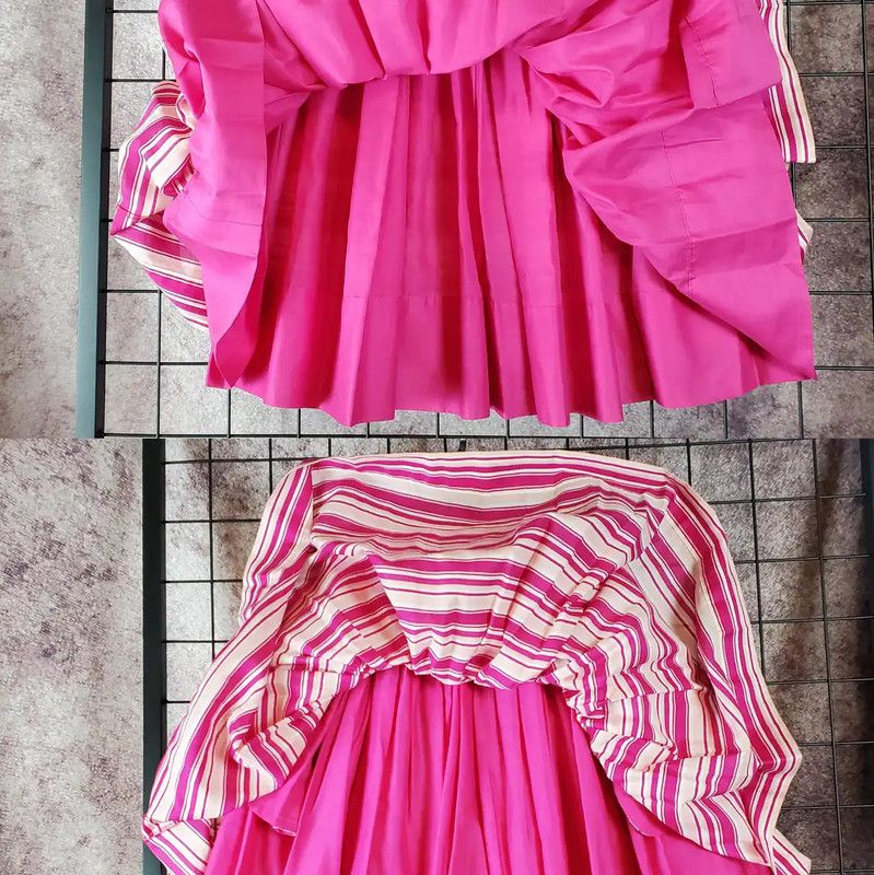 Dior Dior Pleated Skirt in Spring Pink Stripes 0089 Size 26" / US 2 / IT 38 - 5 Thumbnail