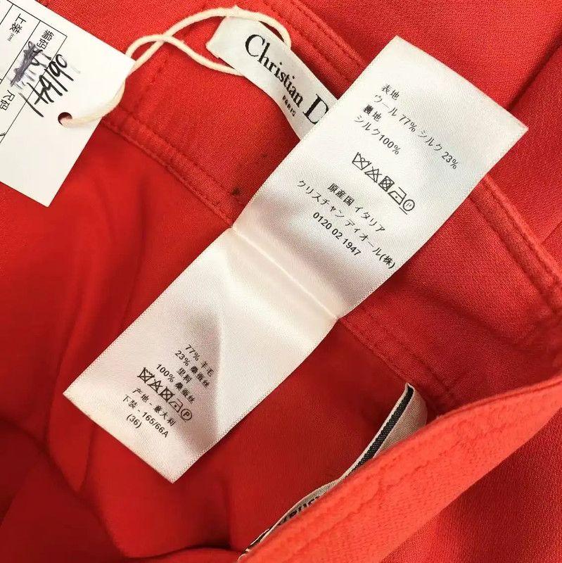 Dior Dior Red Cashmere Midi Skirt for Women 0089 Size 28" / US 6 / IT 42 - 5 Thumbnail