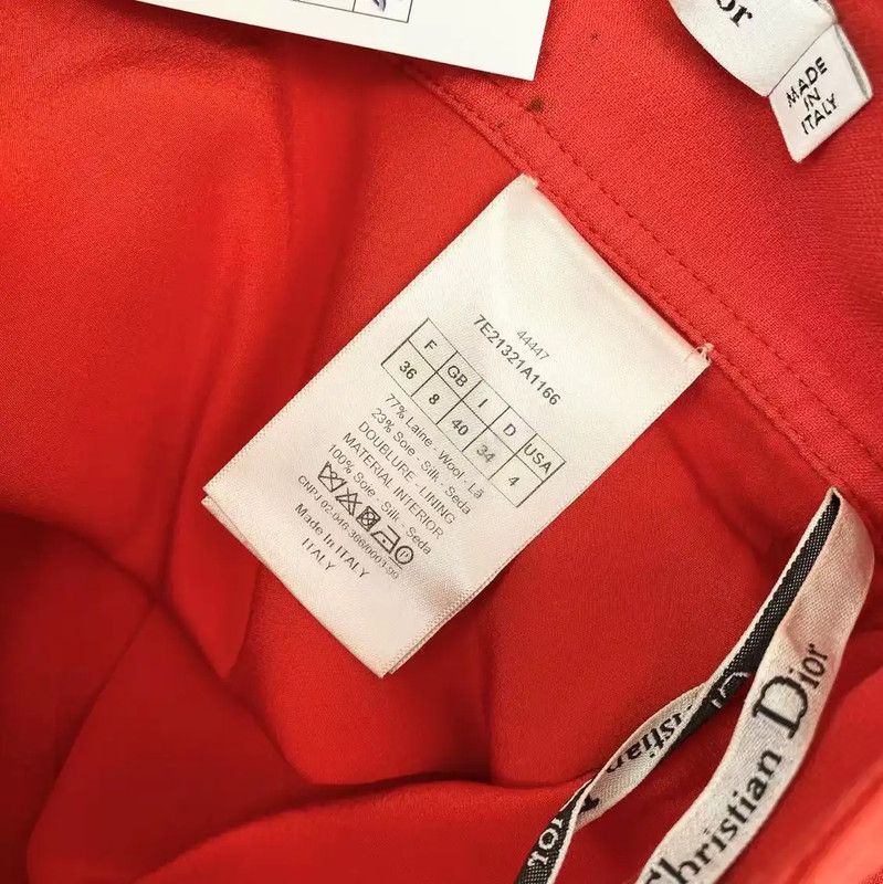 Dior Dior Red Cashmere Midi Skirt for Women 0089 Size 28" / US 6 / IT 42 - 4 Thumbnail