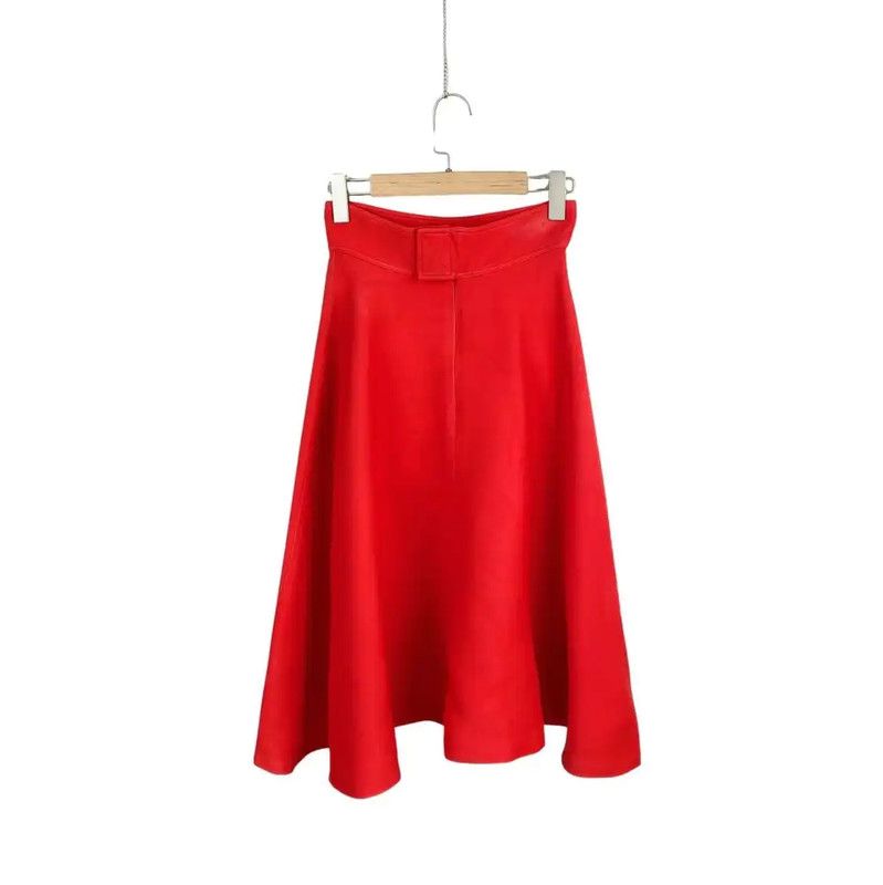 Dior Dior Red Cashmere Midi Skirt for Women 0089 Size 28" / US 6 / IT 42 - 2 Thumbnail