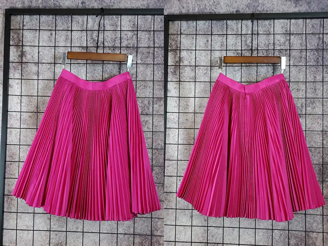 Dior Dior Pleated Skirt in Summer Fuchsia Color 0089 Size 27" / US 4 / IT 40 - 4 Thumbnail