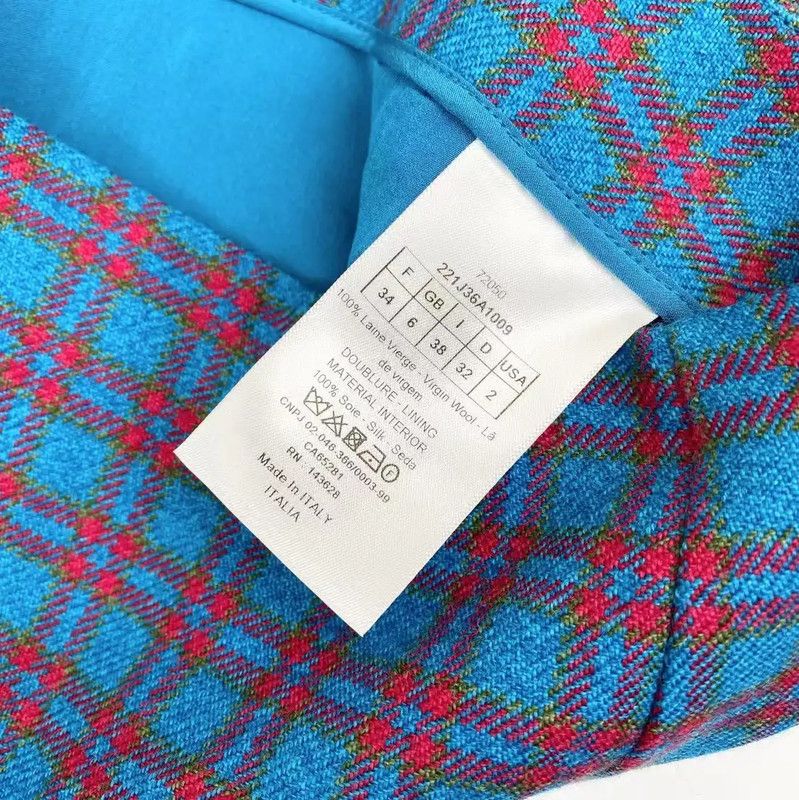 Dior Dior Multicolor Wool Women’s Skirt 0089 Size 26" / US 2 / IT 38 - 4 Thumbnail