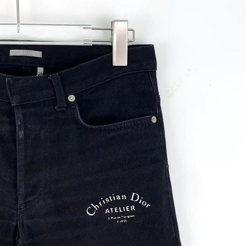 Dior Dior Black Cotton Women's Jeans 0089 Size 28" / US 6 / IT 42 - 3 Thumbnail